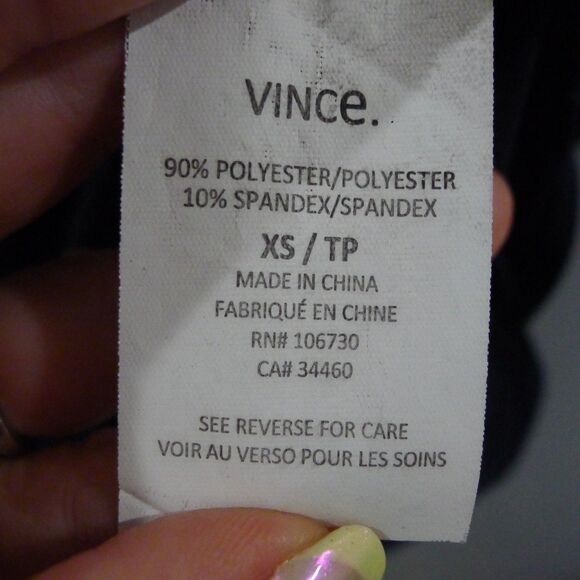 Vince Cap Sleeve Shift Dress With Pockets - Navy XS - Picture 7 of 8